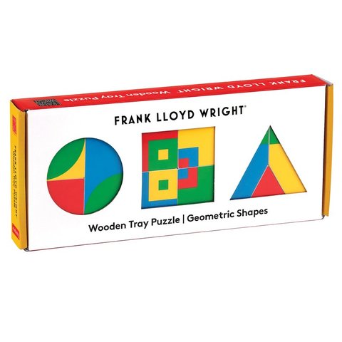 Frank Lloyd Wright Geometric Shapes Wooden Tray Puzzle