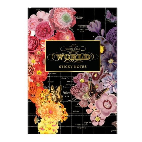 Wendy Gold Full Bloom Sticky Notes Hardcover Book