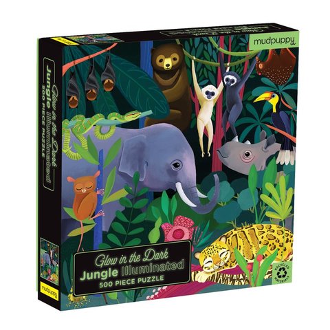 Jungle Illuminated 500 Piece Glow in the Dark Family Puzzle