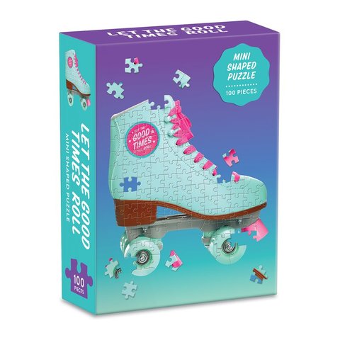 Let The Good Times Roll Roller Skate 100 Piece Mini Shaped Puzzle