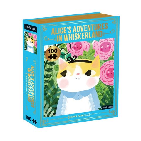 Alice's Adventures in Whiskerland Bookish Cats 100 Piece Puzzle