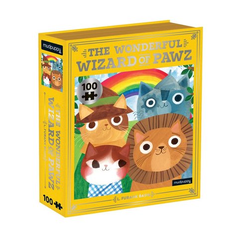 The Wonderful Wizard of Pawz Bookish Cats 100 Piece Puzzle