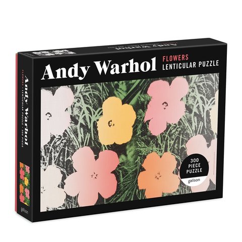 Andy Warhol Flowers 300 Piece Lenticular Puzzle