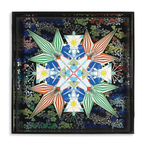Christian Lacroix Flowers Galaxy Square Lacquer Tray