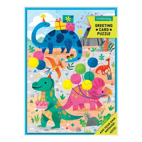 Dino Party Greeting Card Puzzle