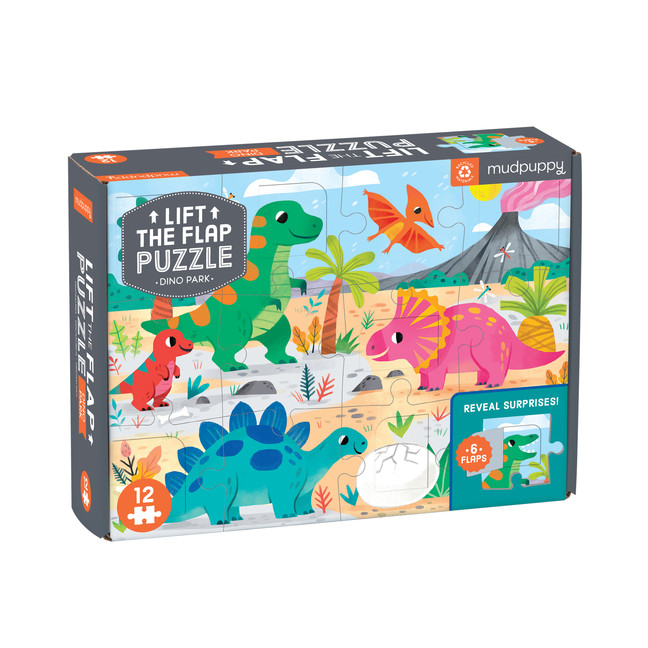 Dino Park 12 Piece Lift the Flap Puzzle