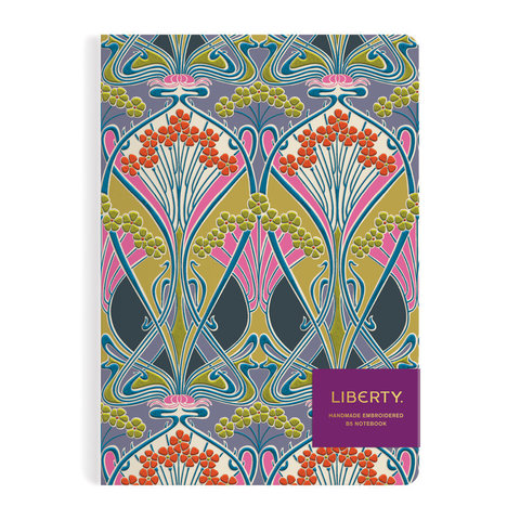 Liberty Ianthe Lichen Handmade Embroidered B5 Journal