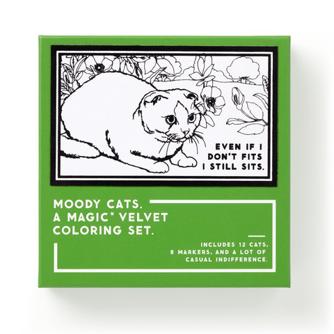Moody Cats Magic Velvet Coloring Set