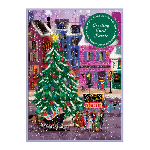 Joy Laforme Christmas Square Greeting Card Puzzle