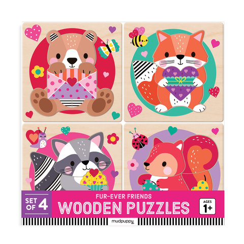 Fur-ever Friends Set of 4 Wooden Puzzles