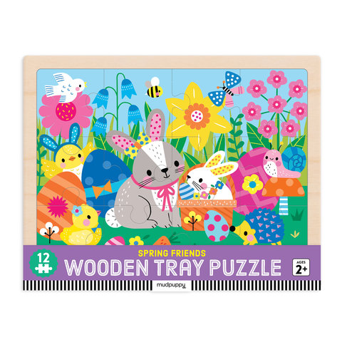 Spring Friends 12 Piece Wooden Puzzle