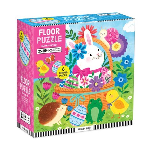 Bunny Basket 25 Piece Floor Puzzle with Shaped Pieces