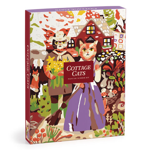 Cottage Cats 9 x 12" Paint by Number Kit