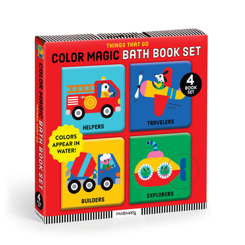 Things That Go Color Magic Bath Book Set