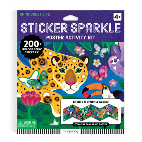 Rainforest Life Sticker Sparkle Poster Activity Kit