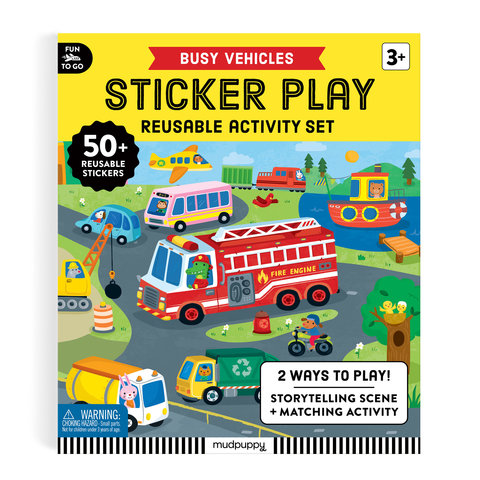 Busy Vehicles Sticker Play Reusable Activity Kit