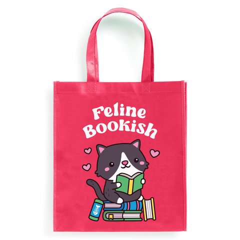 Feline Bookish Reusable Shopping Bag
