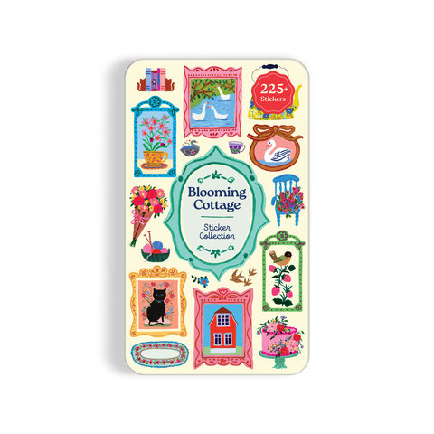 Blooming Cottage Sticker Tin