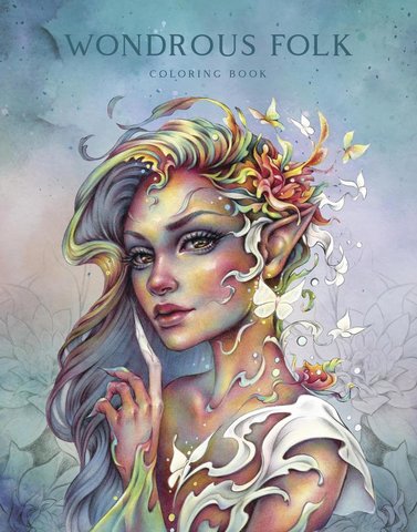 Wondrous Folk Coloring Book