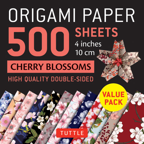 Origami Paper 500 sheets Cherry Blossoms 4" (10 cm)