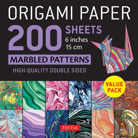 Origami Paper 200 sheets Marbled Patterns 6" (15 cm)