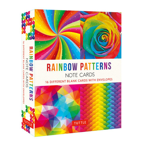 Rainbow Patterns, 16 Note Cards
