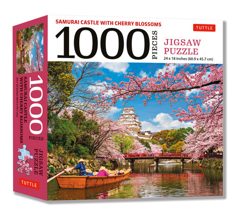 Samurai Castle with Cherry Blossoms 1000 Piece Jigsaw Puzzle