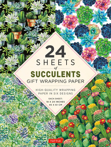Succulents Gift Wrapping Paper - 24 sheets