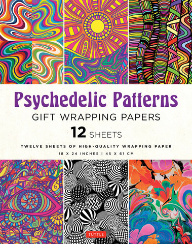 Psychedelic Patterns Gift Wrapping Papers - 12 sheets
