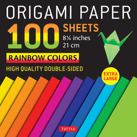 Origami Paper 100 sheets Rainbow Colors 8 1/4" (21 cm)