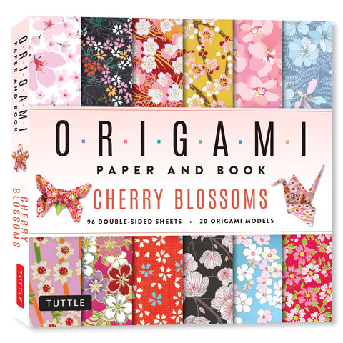 Cherry Blossoms Origami Paper and Book