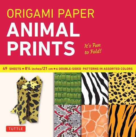 Origami Paper - Animal Prints - 8 1/4 - 49 Sheets