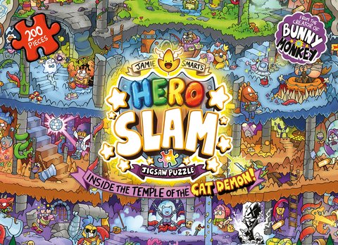 Jamie Smart's Hero Slam Jigsaw Puzzle: Inside the Temple of the Cat Demon: A 200-piece jigsaw puzzle from the no 1 bestselling creator of Bunny vs Monkey
