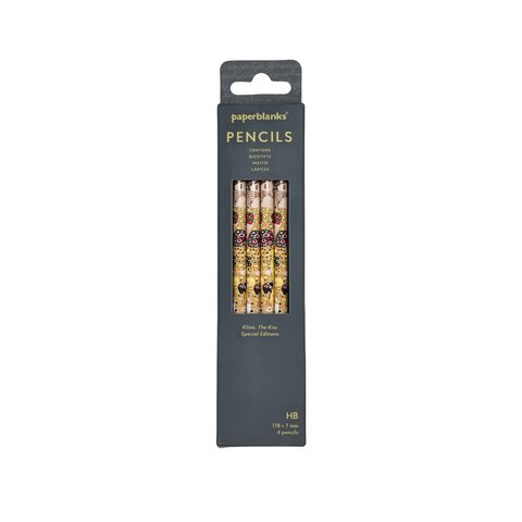 Klimt, The Kiss 4 Pack Pencils by Paperblanks (Special Editions)