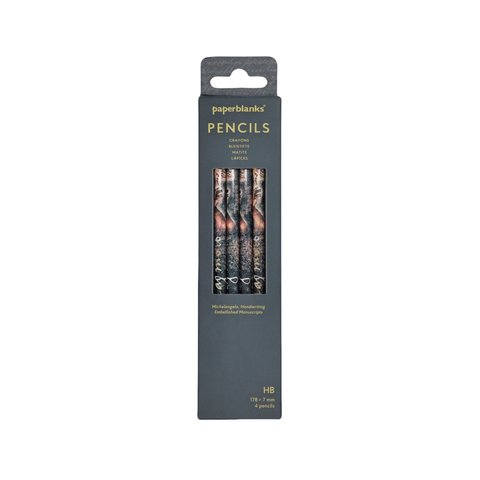Michelangelo, Handwriting 4 Pack Pencils by Paperblanks (Embellished Manuscripts Collection)