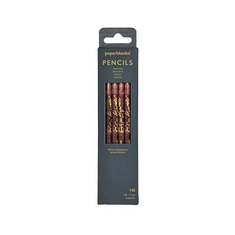 William Shakespeare 4 Pack Pencils by Paperblanks (Special Editions)