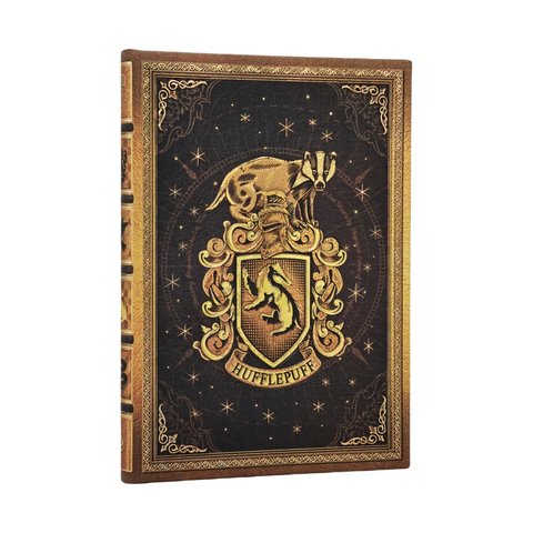 Hufflepuff Journal Midi Custom Unlined Hardcover, 144pg, 120GSM by Paperblanks (Harry Potter Collection)