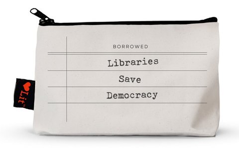 Libraries Save Democracy Pencil Pouch