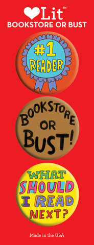 Bookstore or Bust 3-Button Assortment