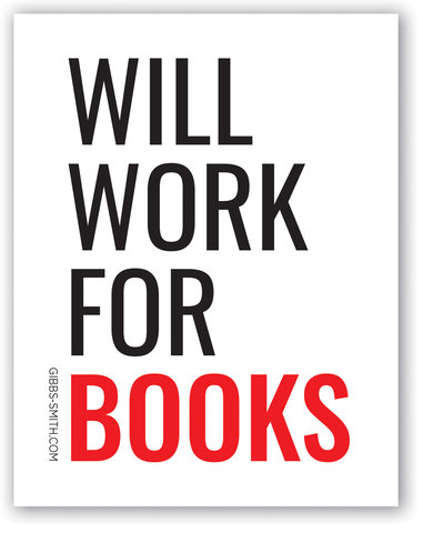 Will Work for Books Sticker