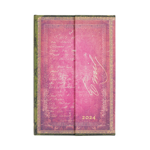 2024 Emily Dickinson, I Died for Beauty, Embellished Manuscripts Collection, 12-Month, Mini, Horizontal, Wrap Closure, 160 Pg, 100 GSM