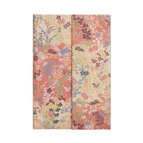 2024 Kara-ori, Japanese Kimono, 12-Month, Mini, Horizontal, Wrap Closure, 160 Pg, 100 GSM