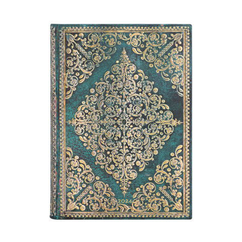 2024 Oceania, Diamond Rosette, 12-Month, Midi, Day Planner, Elastic Band Closure, 416 Pg, 80 GSM