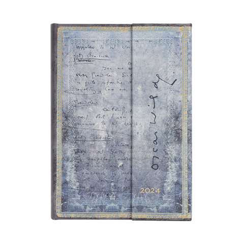 2024 Wilde, The Importance of Being Earnest, Embellished Manuscripts Collection, 12-Month, Midi, Day Planner, Wrap Closure, 416 Pg, 80 GSM