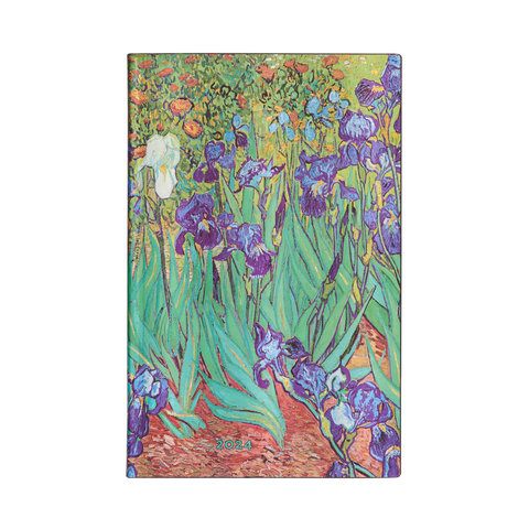 2024 Van Gogh's Irises, 12-Month Flexi, Maxi, Horiztonal, 176 Pg, 100 GSM