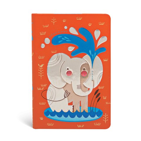 Baby Elephant, Tracy Walker's Animal Friends, Hardcover, Mini, Lined, Elastic Band Closure, 176 Pg, 85 GSM