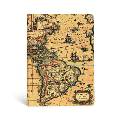 Western Hemisphere Midi Lined Hardcover Journal, 176pg, 85GSM by Paperblanks (Early Cartography)