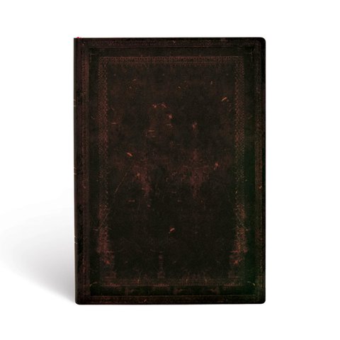 Black Moroccan Bold, Old Leather Collection, Softcover Flexi, Midi, Unlined, 240 Pg, 100 GSM