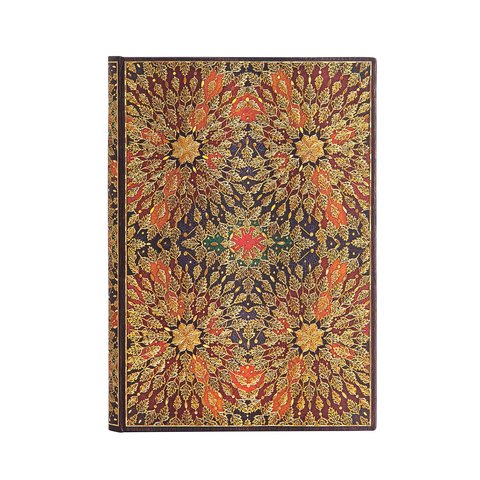Fire Flowers, Hardcover, Midi, Lined, Elastic Band Closure, 240 Pg, 120 GSM