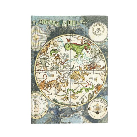 Celestial Planisphere, Early Cartography, Softcover Flexi, Midi, Lined, 176 Pg, 100 GSM